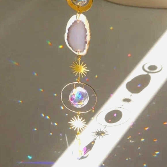 3 Rear View Mirror Ornament Indoor Outdoor Light Prism Rainbow Suncatcher - Picture 7 of 10